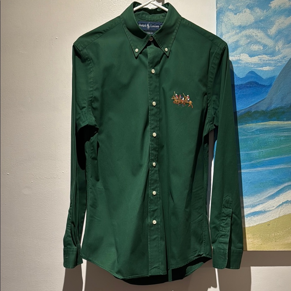 Ralph Lauren Men's Long Sleeve Green Shirt